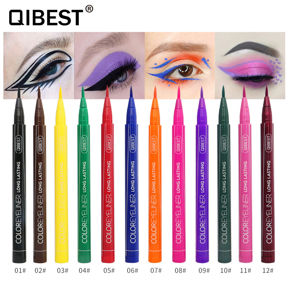 QIBEST 12 Halloween Color Waterproof Eyeliner