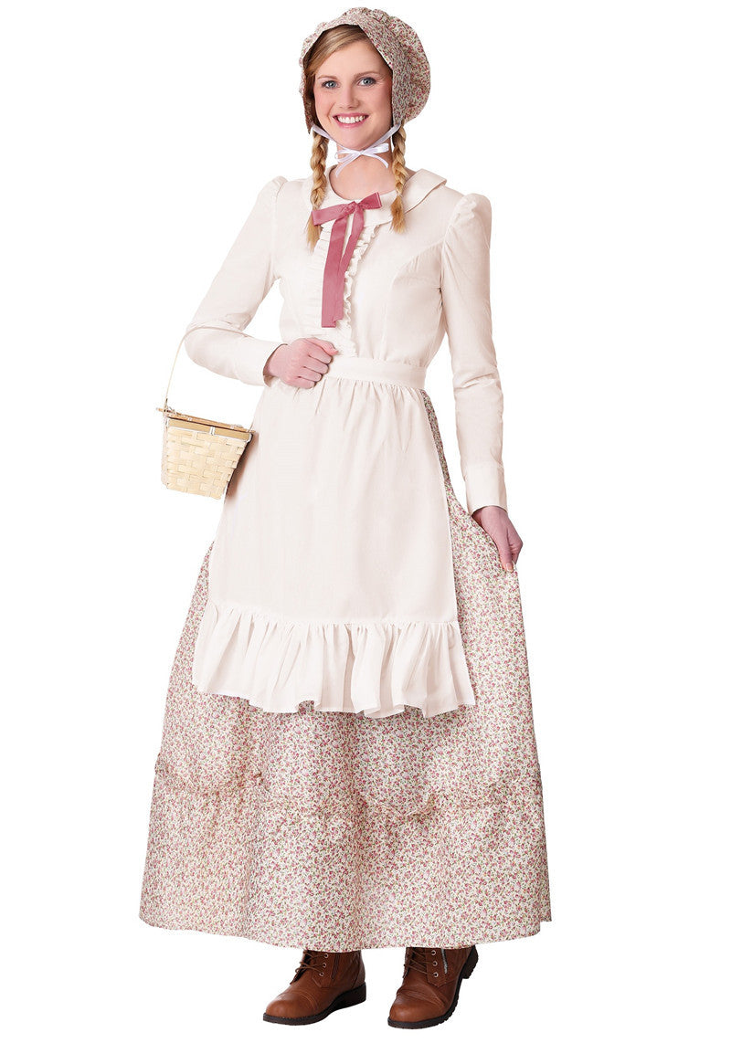 MINJI Rural Farm Style Grandma Long Dress Drama Stage Performance Costume