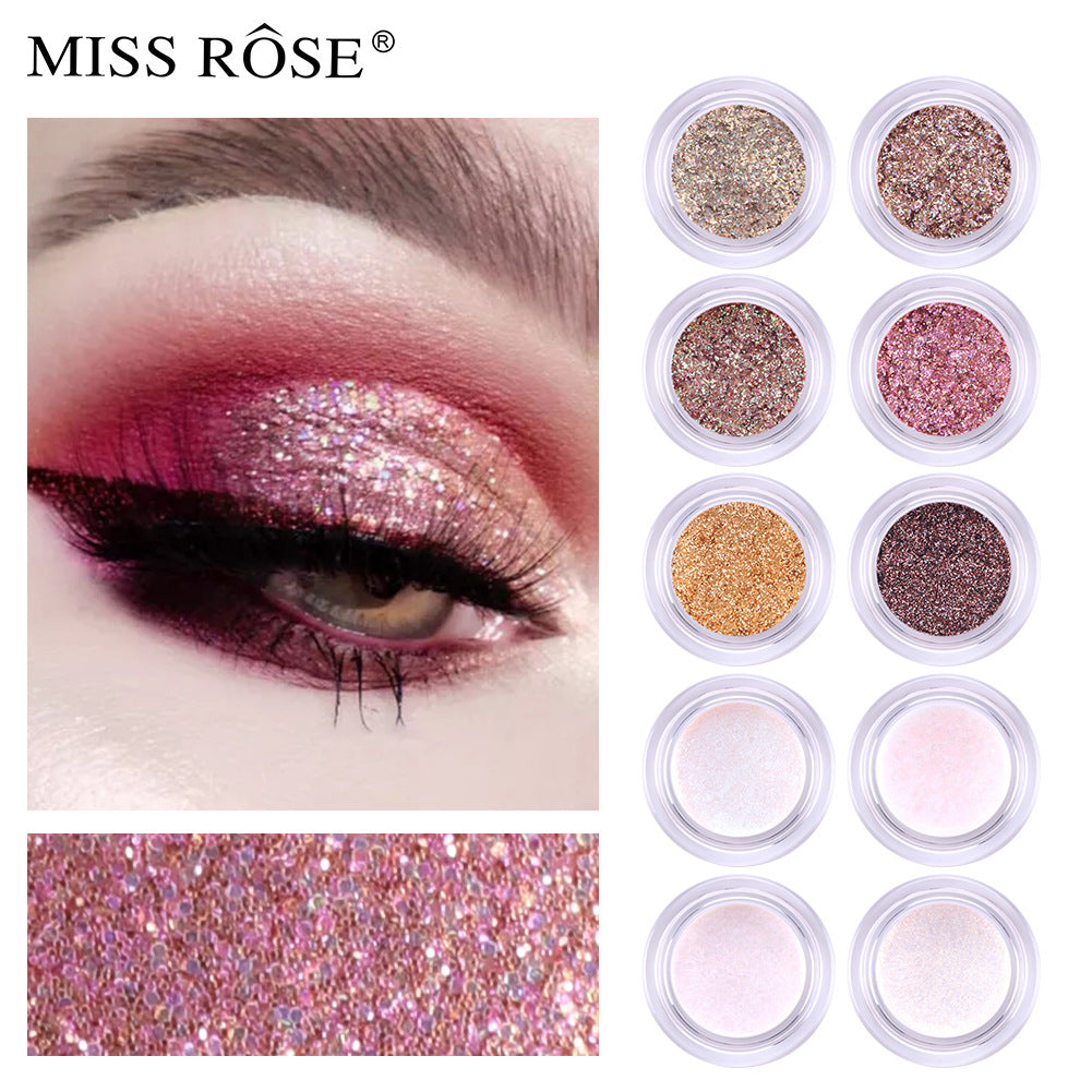 MISS ROSE Mermaid Flash Powder Bling High-gloss Eye Shadow