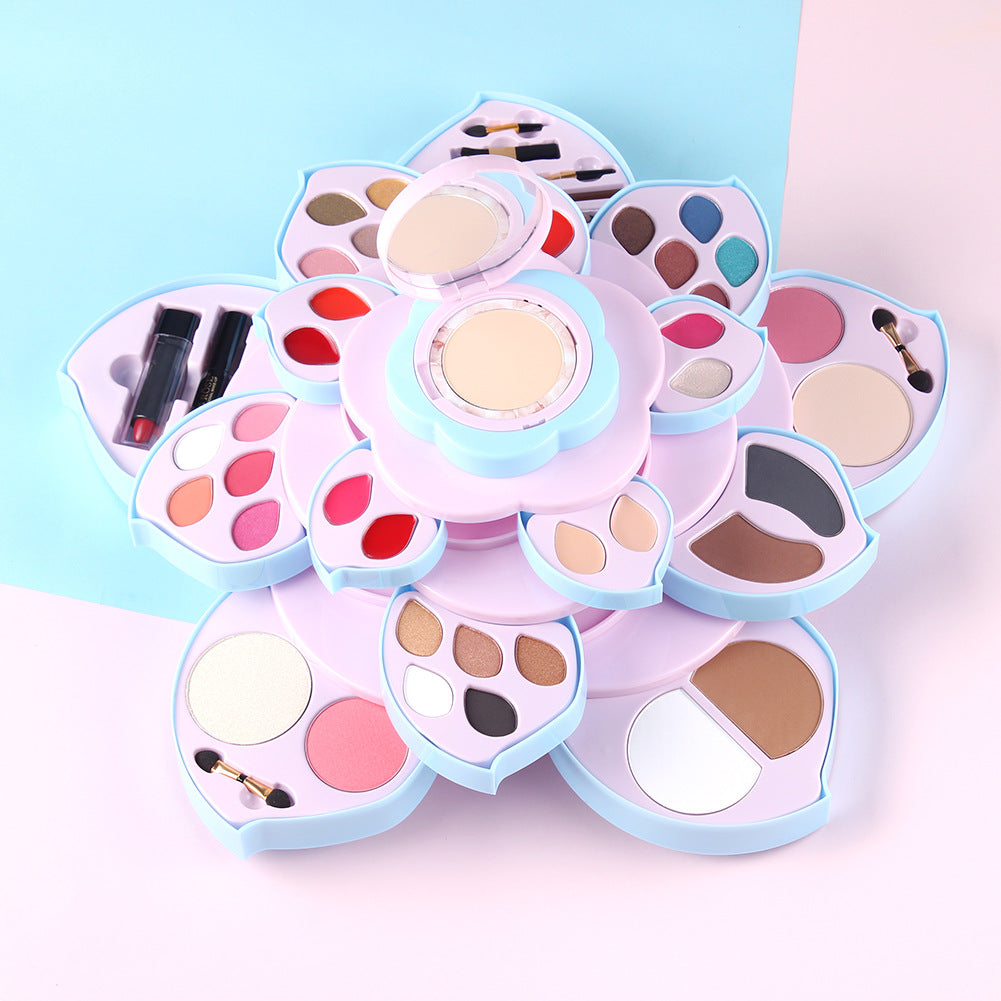 MISS ROSE Plum Blossom Rotating Cake Layering Multifunctional Full Set Makeup Box
