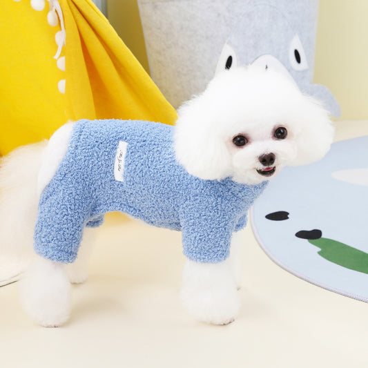 RAPADIE Cute Pet Clothes, Plush Warm Dog Jumpsuit, Comfortable Puppy Coat Jacket For Autumn And Winter Dogs Cats Apparel