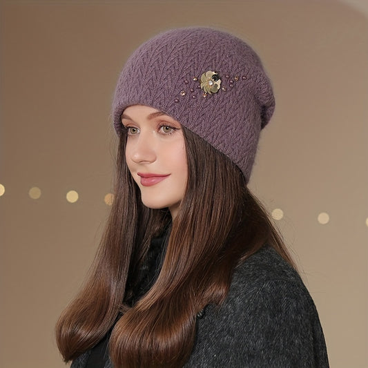MINJI Slouchy Beanie Solid Color Casual Skull Cap