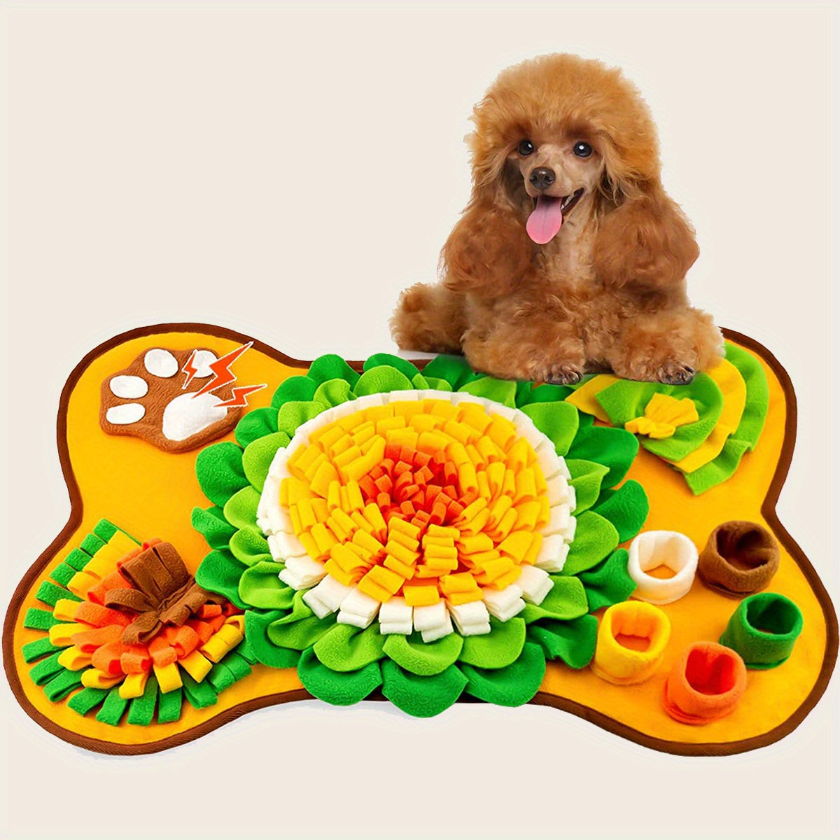 Interactive Dog Snuffle Mat for Slow Feeding and Playful Learning