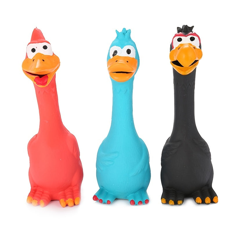 Bite-Resistant Molar Latex Venting Chicken Pet Toy - The Perfect Screaming Companion for Your Pet!