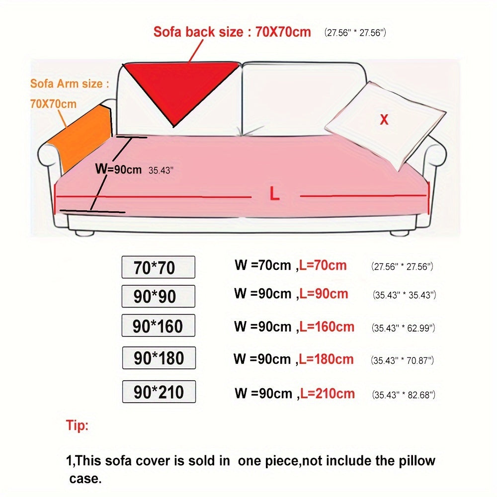 1pc Winter Thickened Warm Plush Sofa Cover, Simple Modern Style Pet Anti-dirty Anti-slip Sofa Slipcover, Anti-cat Scratch Sofa Protective Couch Cover For Bedroom Office Living Room Home Decor