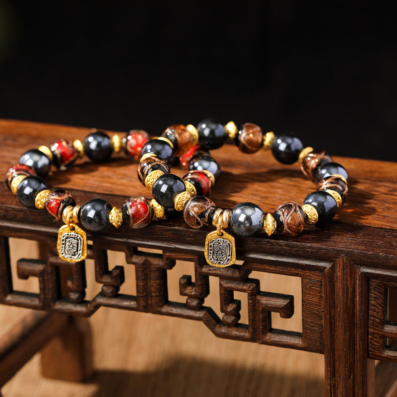 佛 Buddha Beads Liuli Crystal Pendant Bracelets