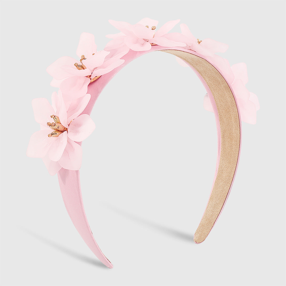 JISOO Flower Elegant Vintage Wide Brimmed Headband