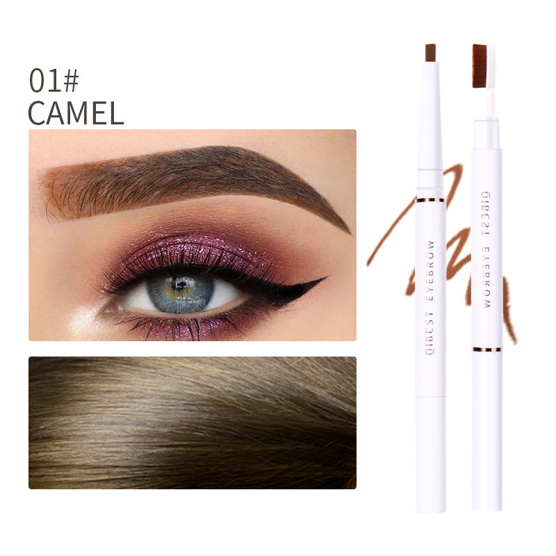 QIBEST Double Headed Waterproof Color Dyed Eyebrow Pencil