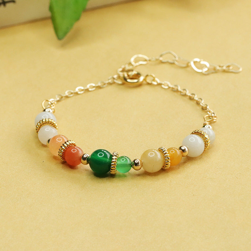 彩 Rainbow Myanmar Jaded Bracelet