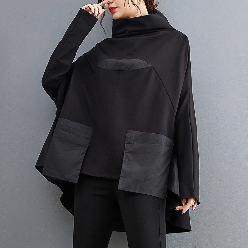 ROSE Funnel Pancho Sweater