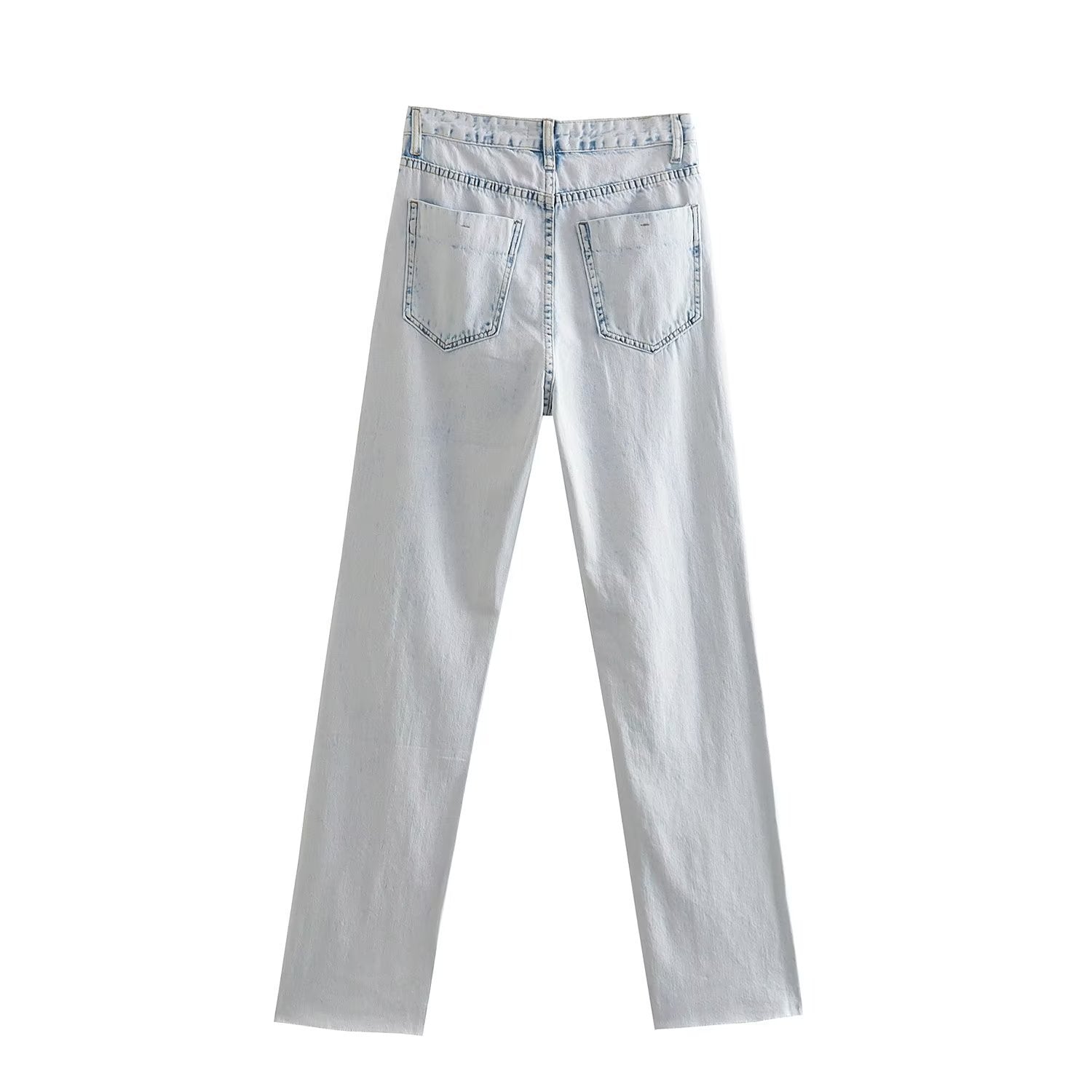 JISOO High Waist Slim Fit Flare Jeans Pants
