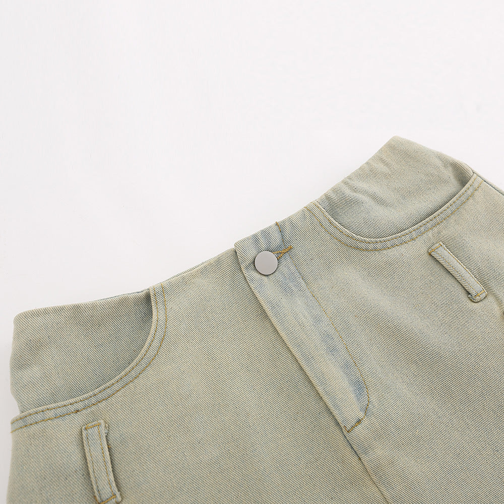 HANNI Detachable Denim Mini Skirt