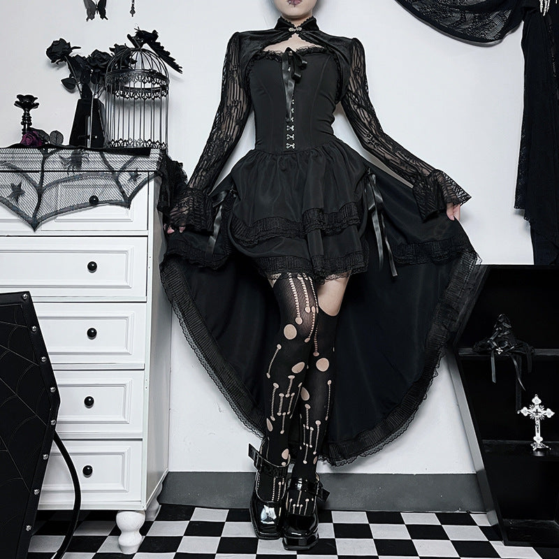 HANNI Gothic Style Sexy Slim Fit Dragging Dress