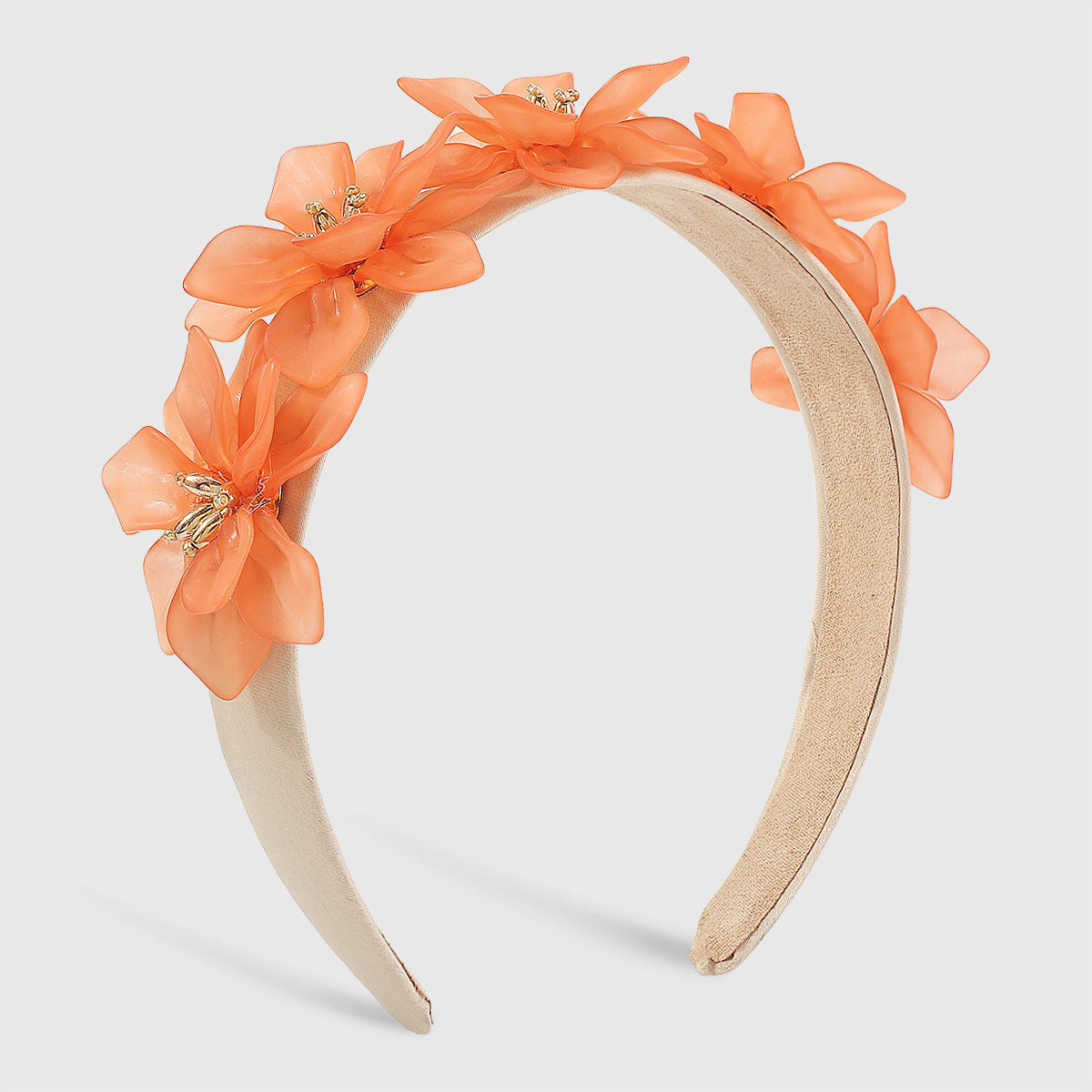 JISOO Flower Elegant Vintage Wide Brimmed Headband