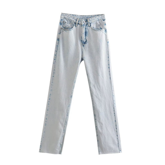 JISOO High Waist Slim Fit Flare Jeans Pants