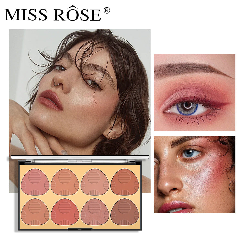MISS ROSE 8 Color Gold Pearlescent Brightens Contour