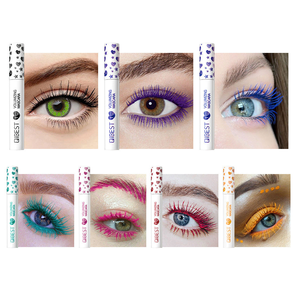 QIBEST 7 Halloween Colors Curly Mascara Set