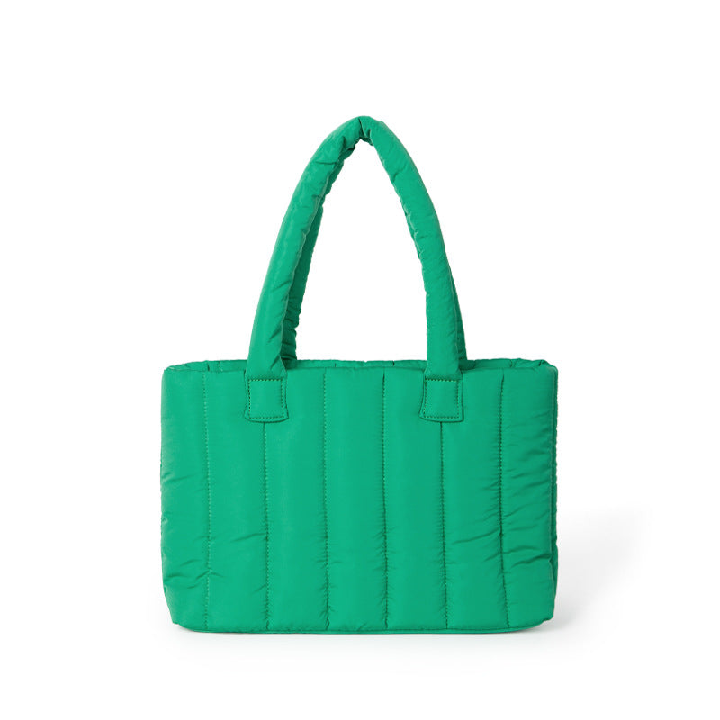 JISOO Puffer Down Large Capacity Tote Bag