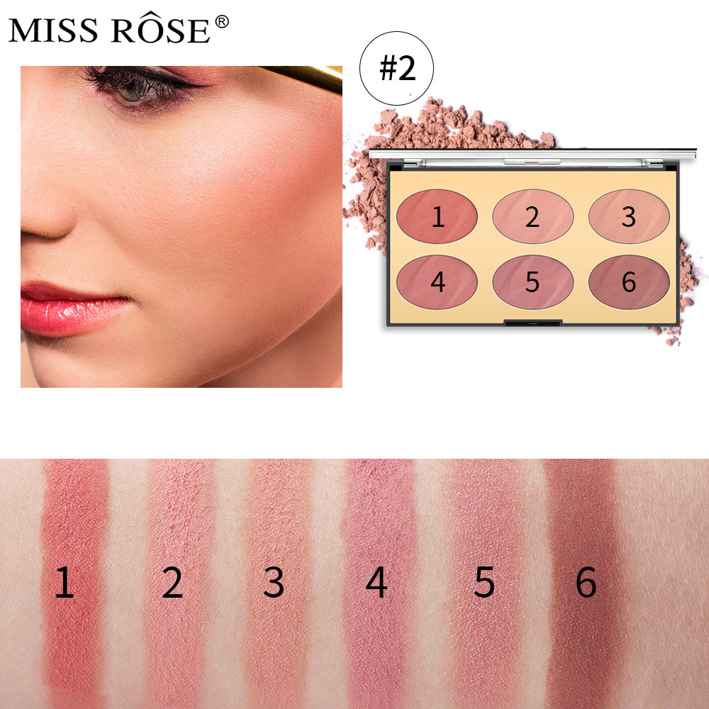 MISS ROSE Multicolor Matte Powder Gradual Change Blush
