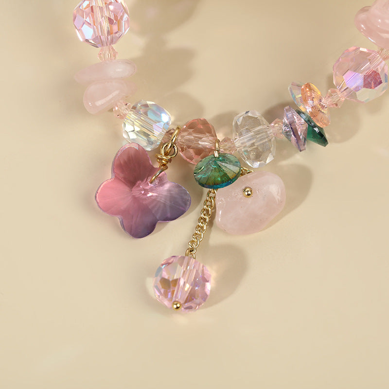 爱 Ai Pink Crystal Bracelet
