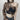 LISA Concave Shape Metal Buckle Single-Shoulder Faux Leather Top