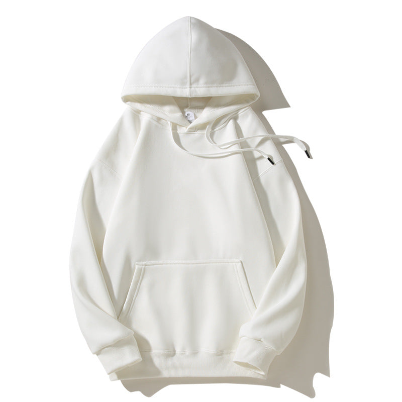 JENNIE 400g Heavy Cotton Plush Thick Hooded Pullover Pocket Sweater