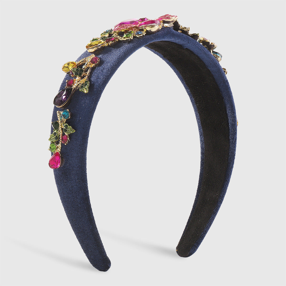 MINJI  Cuban Rock Fancy Color Flower Flannel Headband