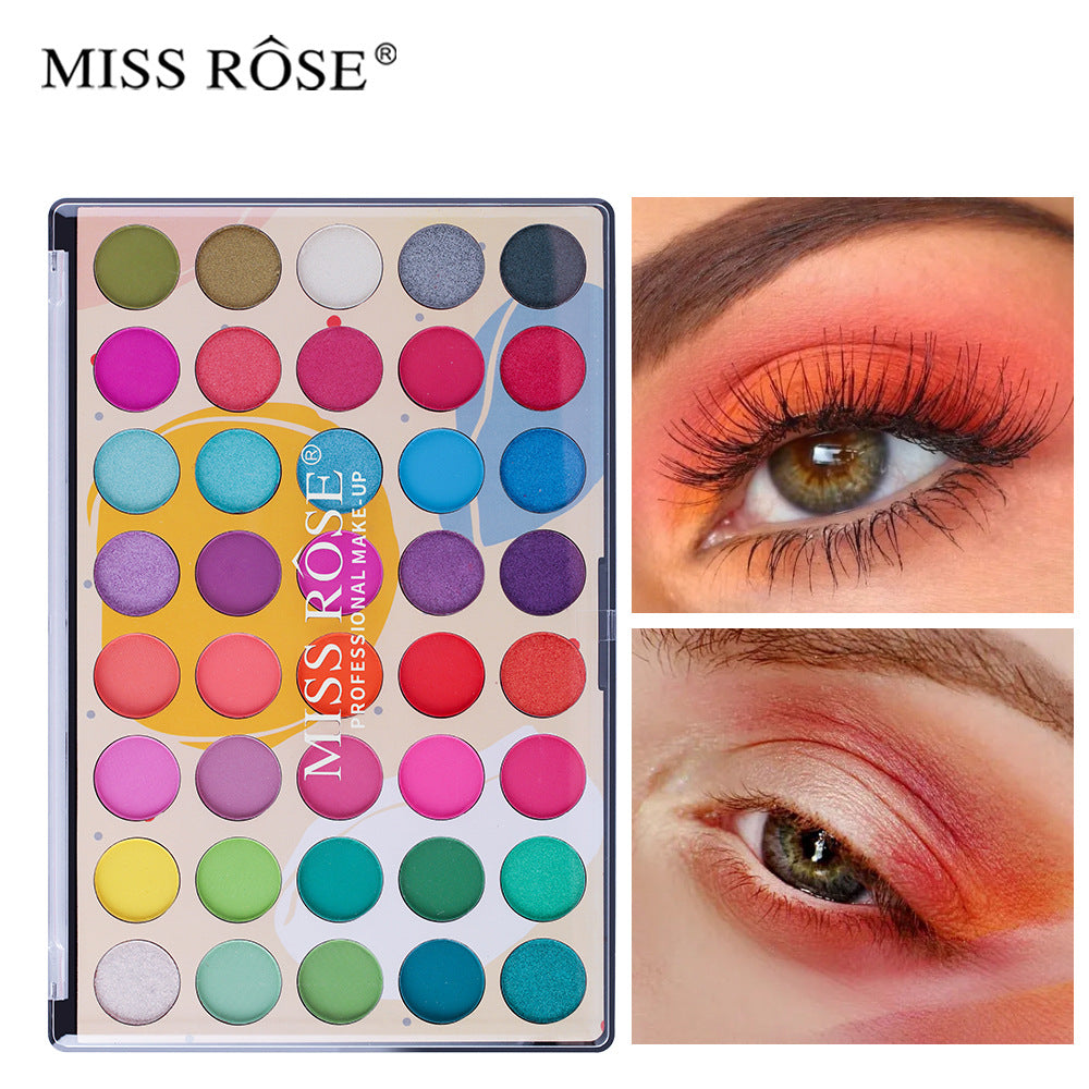 MISS ROSE 40 Colors Palettes Earth Tone Matte Pearlescent Gradient Eye Shadow