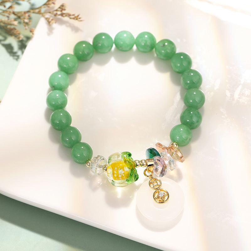 运 Lucky Green Crystal Bracelet