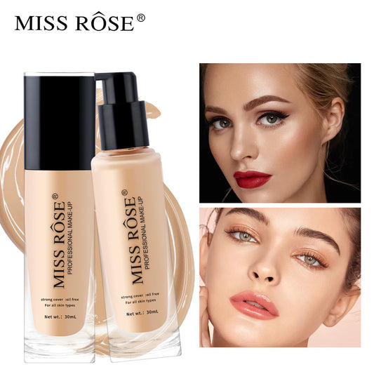 MISS ROSE 30ml Long Lasting Lightweight Oil Skin Concealer Foundation