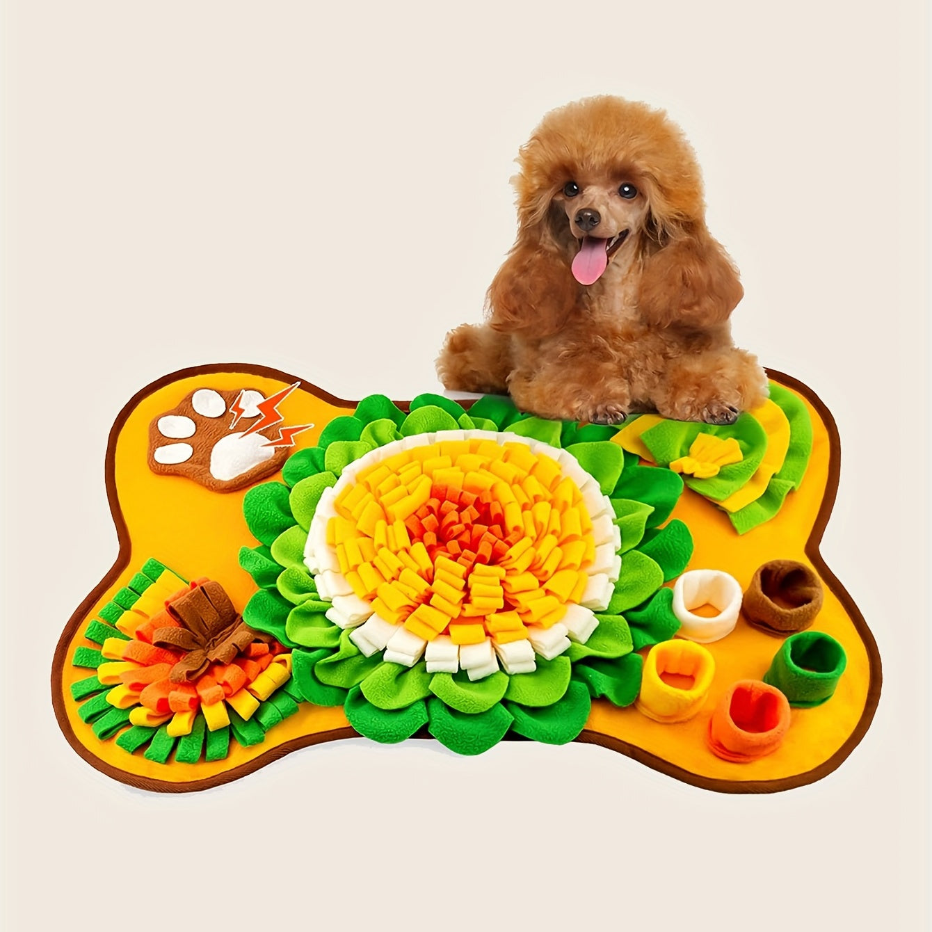 Interactive Dog Snuffle Mat for Slow Feeding and Playful Learning