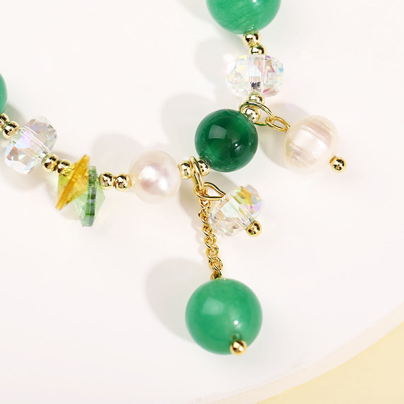 财富 Wealth Green Crystal Bracelet