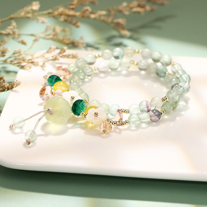 福 Blessing Green Crystal Bracelet