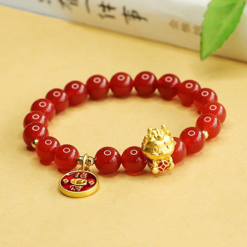 招财 Fortune Red Agate Bracelet
