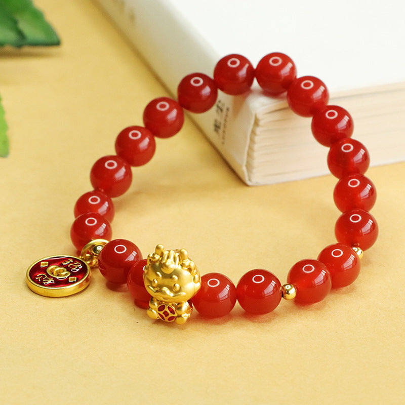 招财 Fortune Red Agate Bracelet