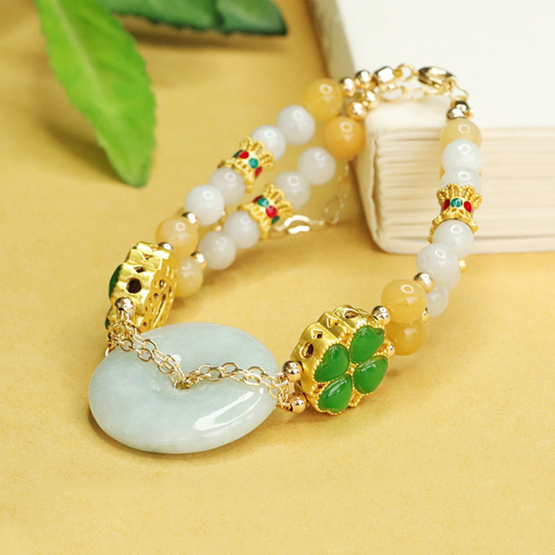 四叶 Clover Burma Jade Bracelet